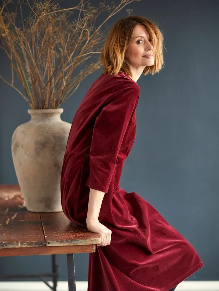 100% Cotton Velvet Blood Red Fabric 54" wide [6323]