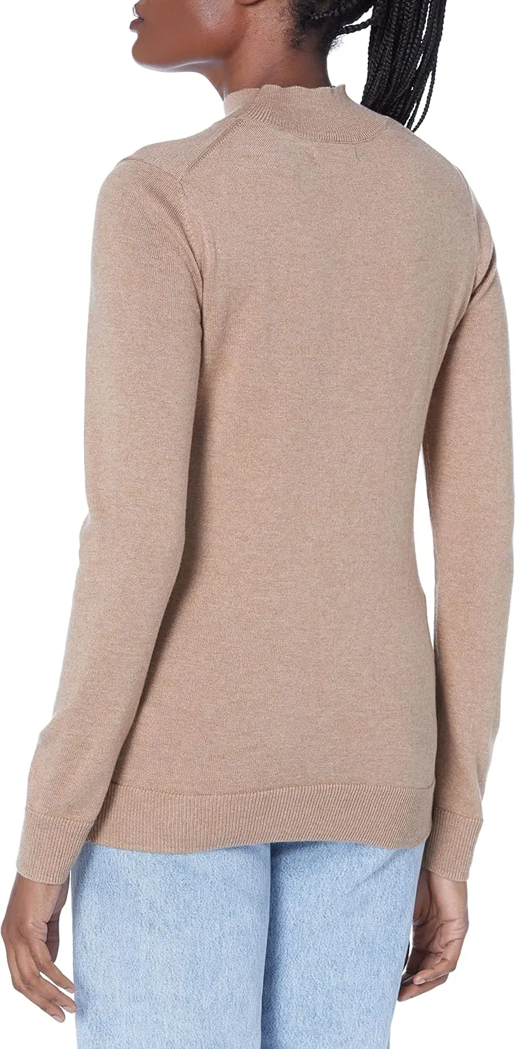 Amazon Essentials Women's Lightweight Mockneck Sweater (Available in Plus Size)