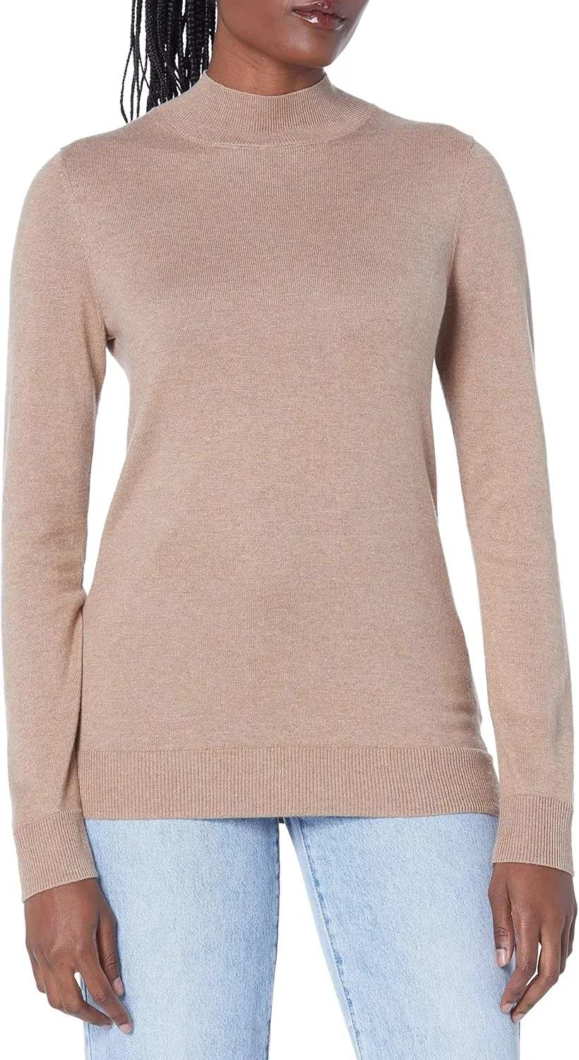 Amazon Essentials Women's Lightweight Mockneck Sweater (Available in Plus Size)