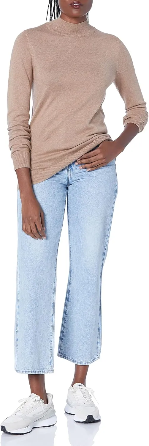 Amazon Essentials Women's Lightweight Mockneck Sweater (Available in Plus Size)