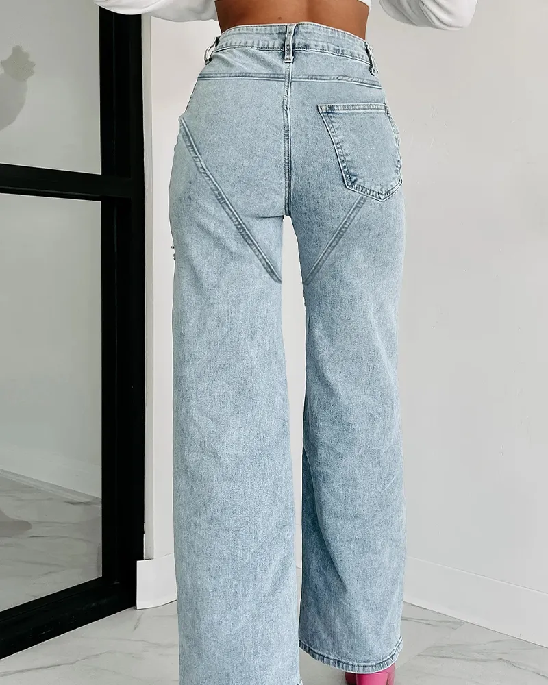 Casual Skinny Jeans With Holes