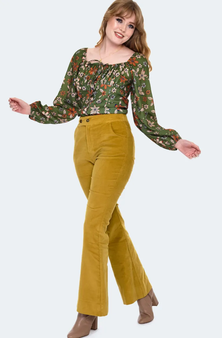 Corduroy Flare Pants-FINAL SALE