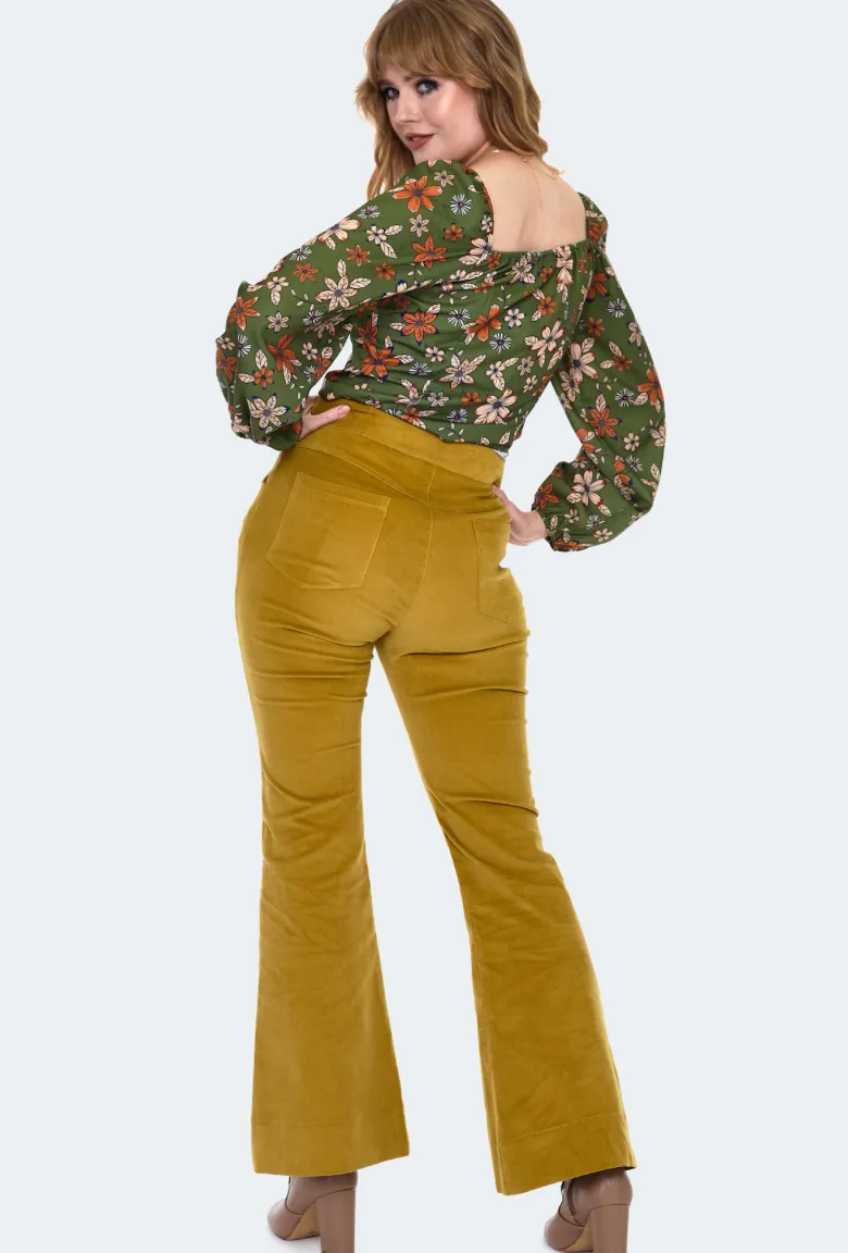 Corduroy Flare Pants-FINAL SALE