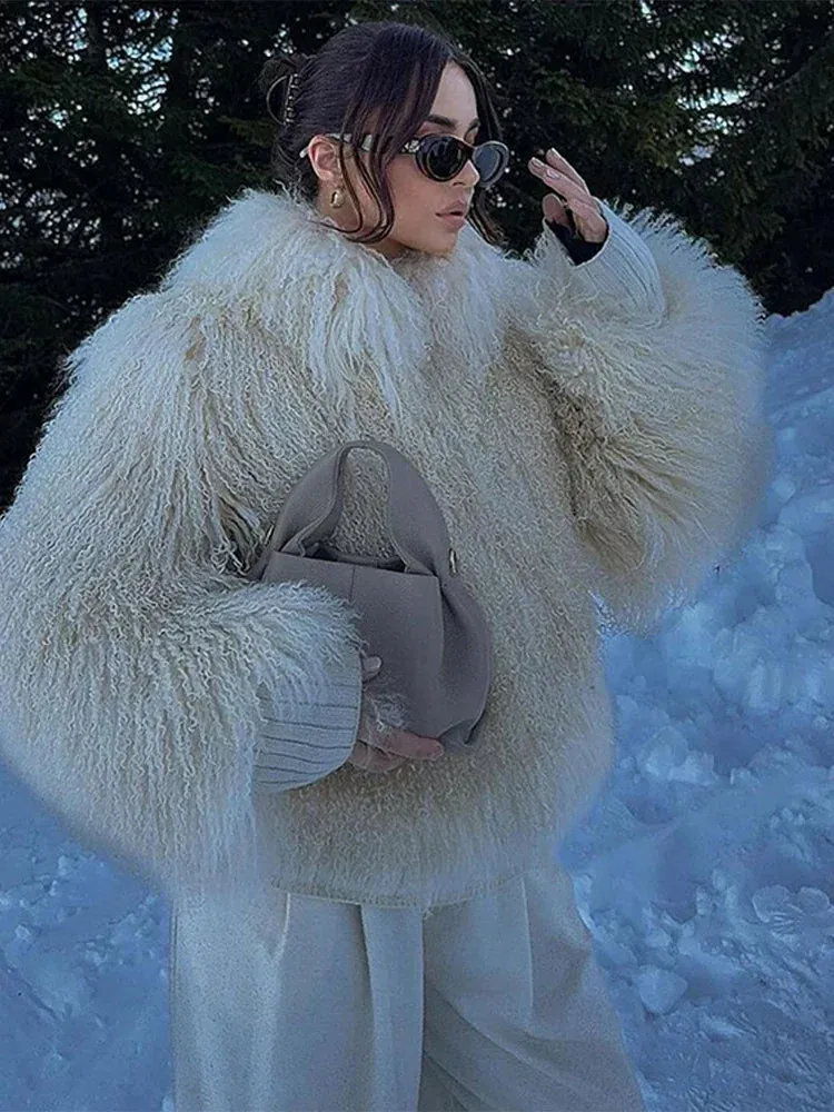 Cuddle Puff Faux Fur Crop Jacket
