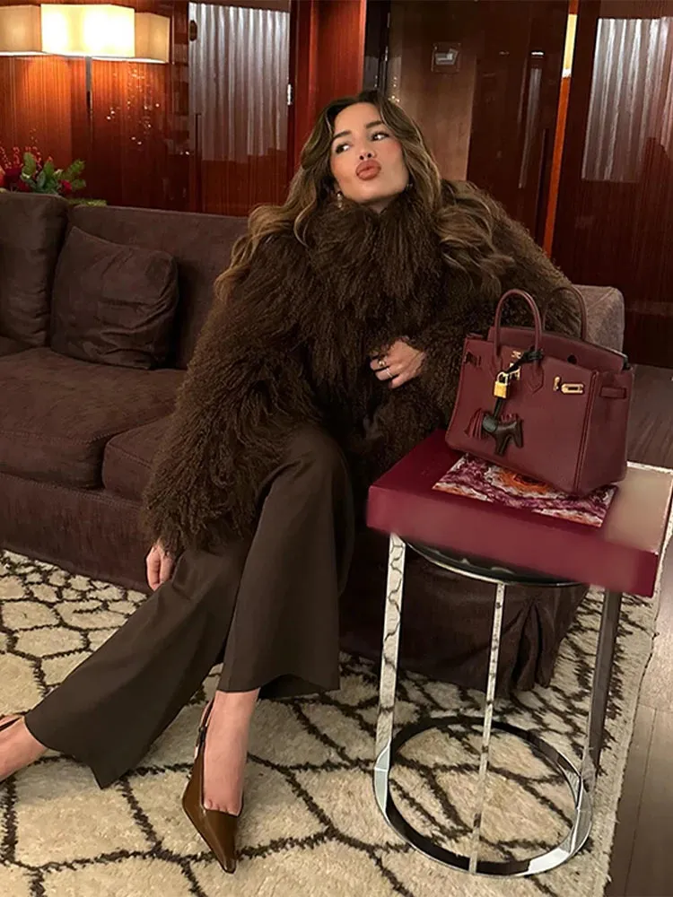 Cuddle Puff Faux Fur Crop Jacket