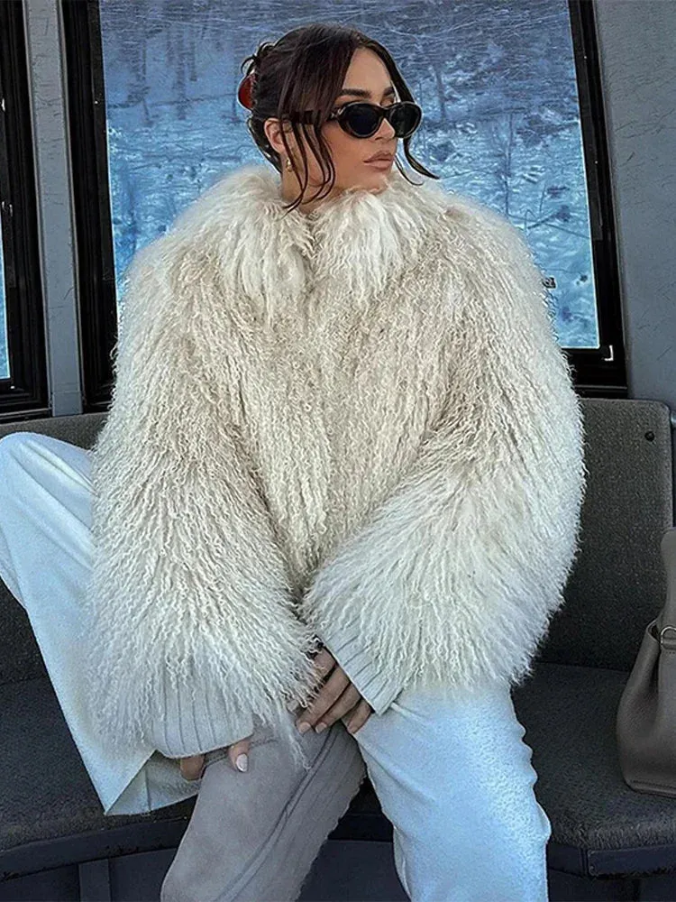Cuddle Puff Faux Fur Crop Jacket