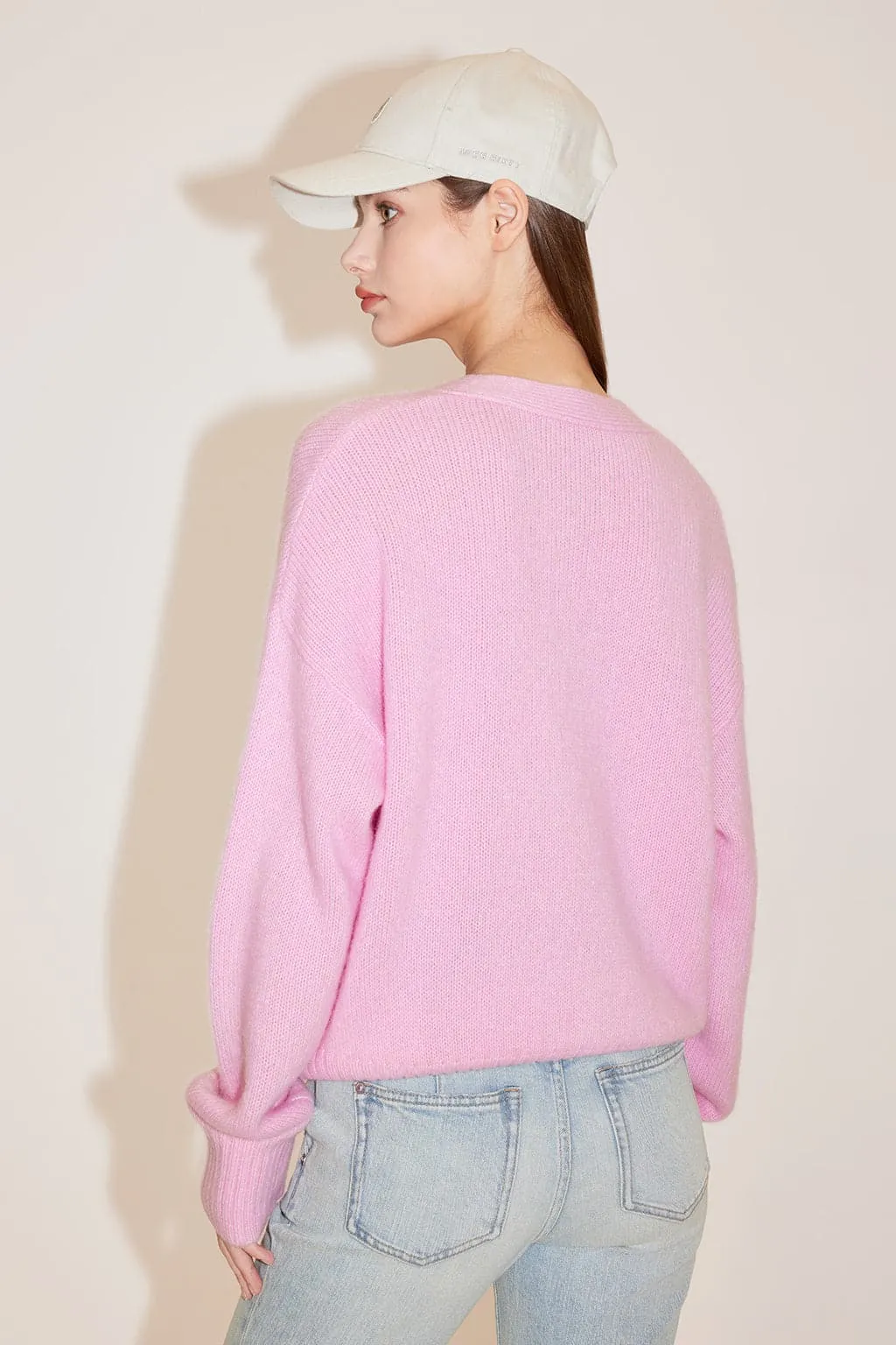 Elegant V-Neck Cashmere Cardigan