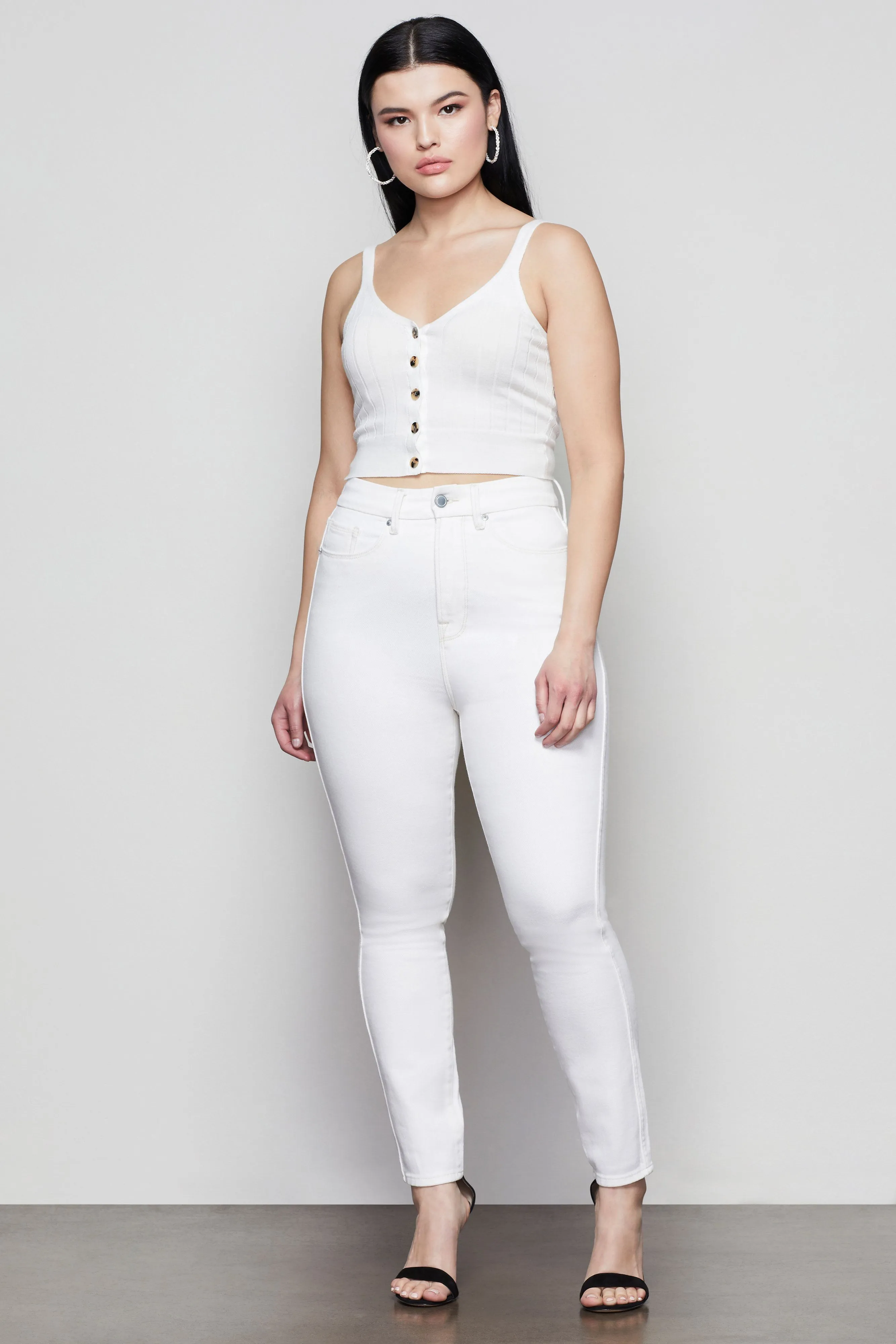 GOOD CURVE SKINNY CROP | ECRU001