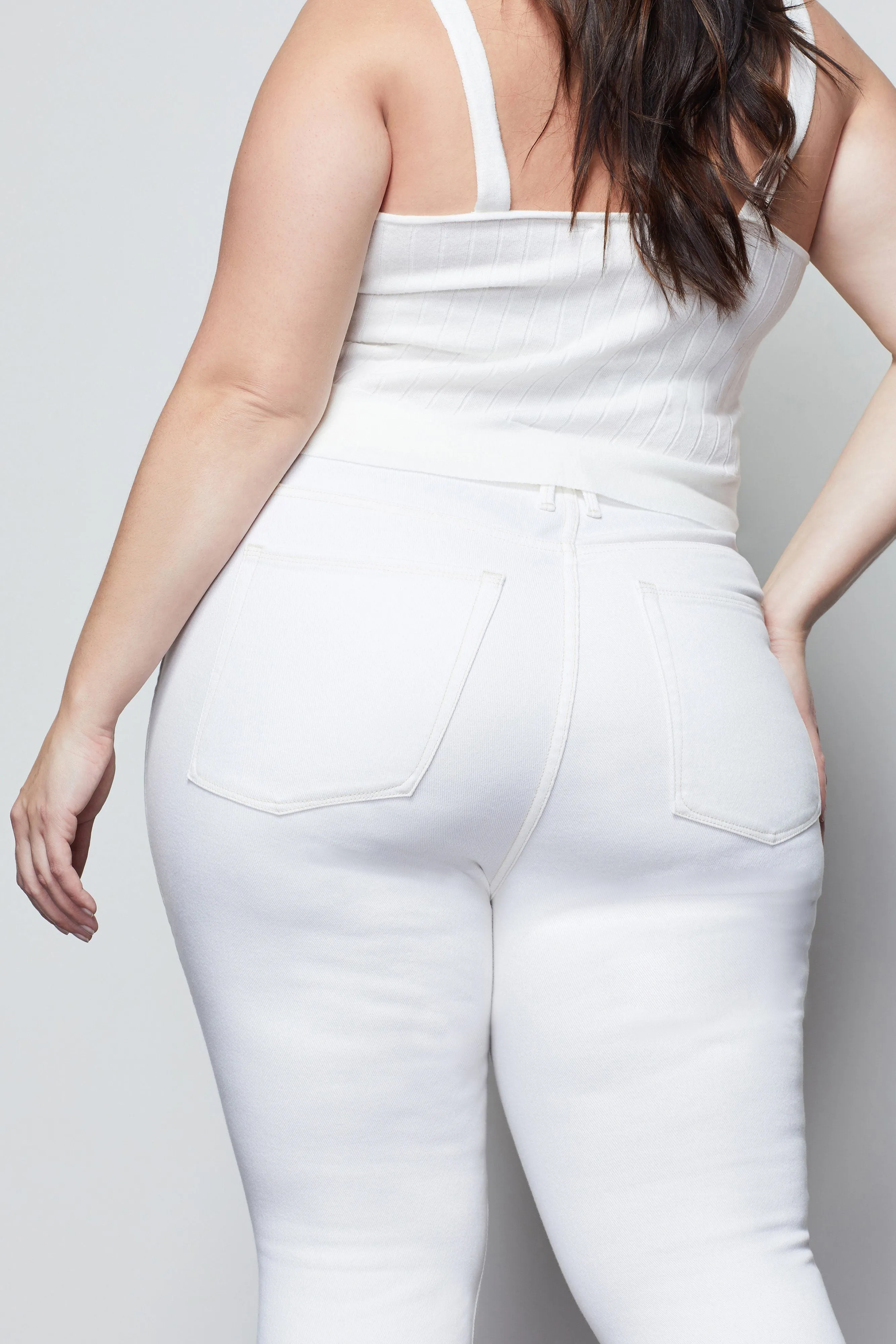 GOOD CURVE SKINNY CROP | ECRU001