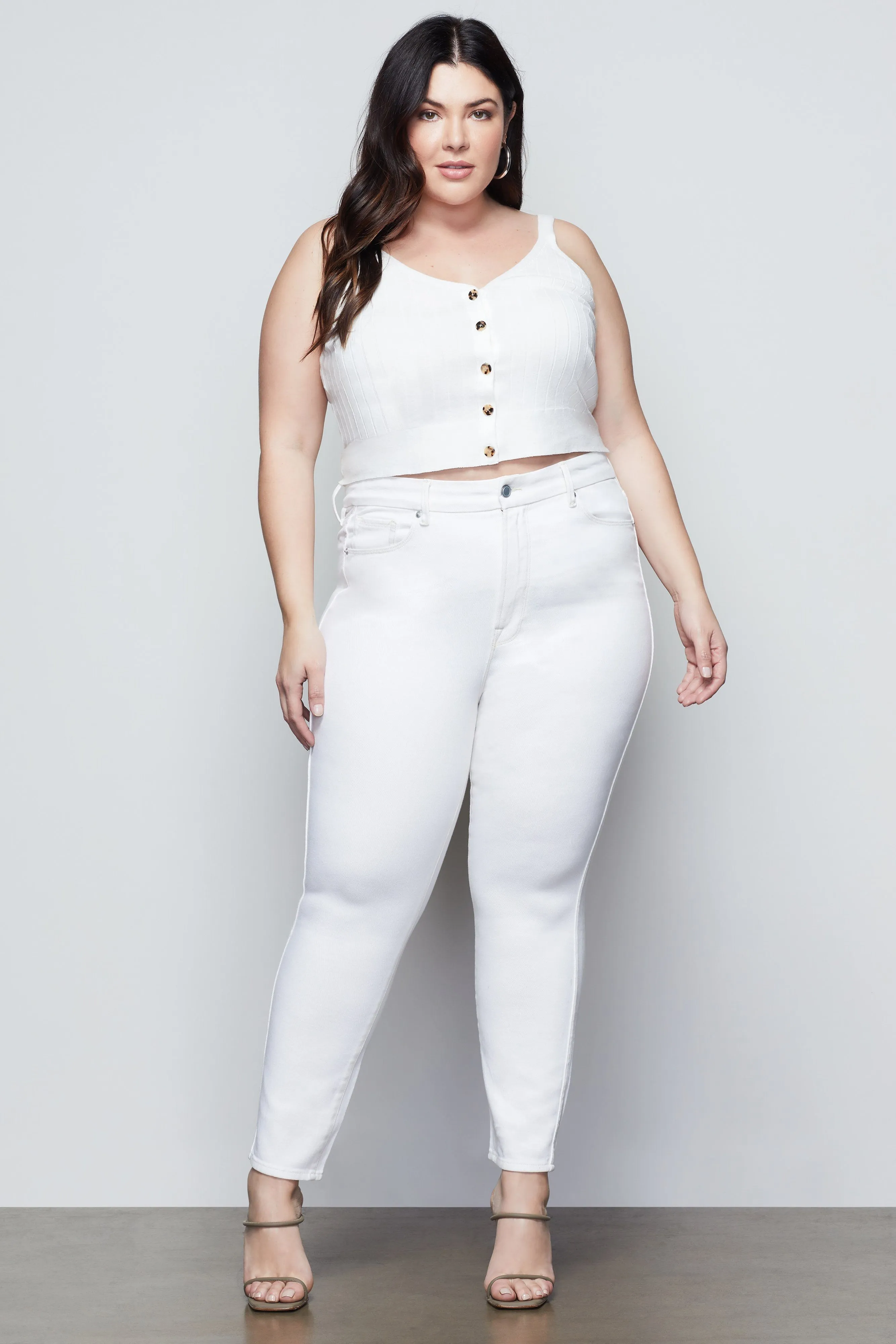 GOOD CURVE SKINNY CROP | ECRU001