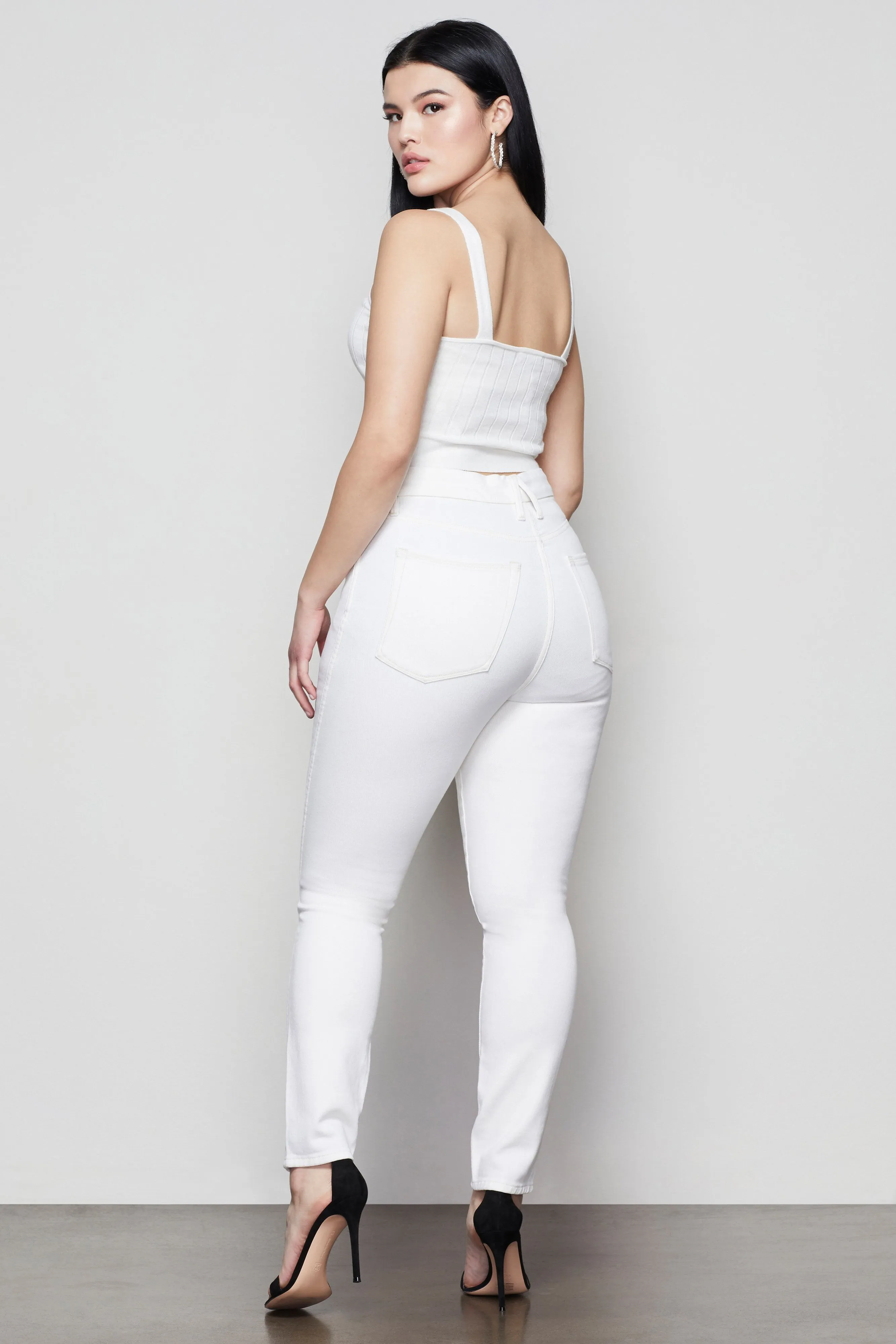 GOOD CURVE SKINNY CROP | ECRU001