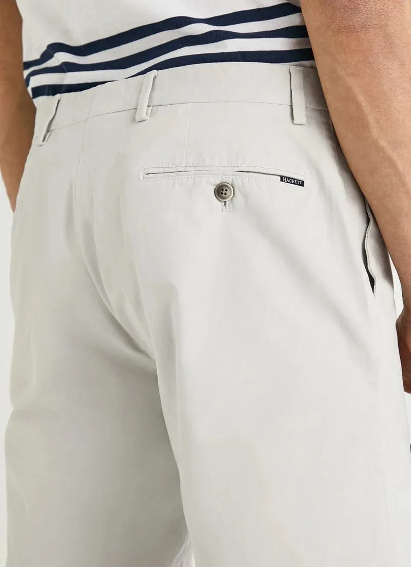 Hackett Cotton Twill Chino Shorts Light Grey