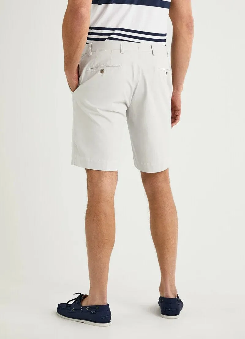 Hackett Cotton Twill Chino Shorts Light Grey
