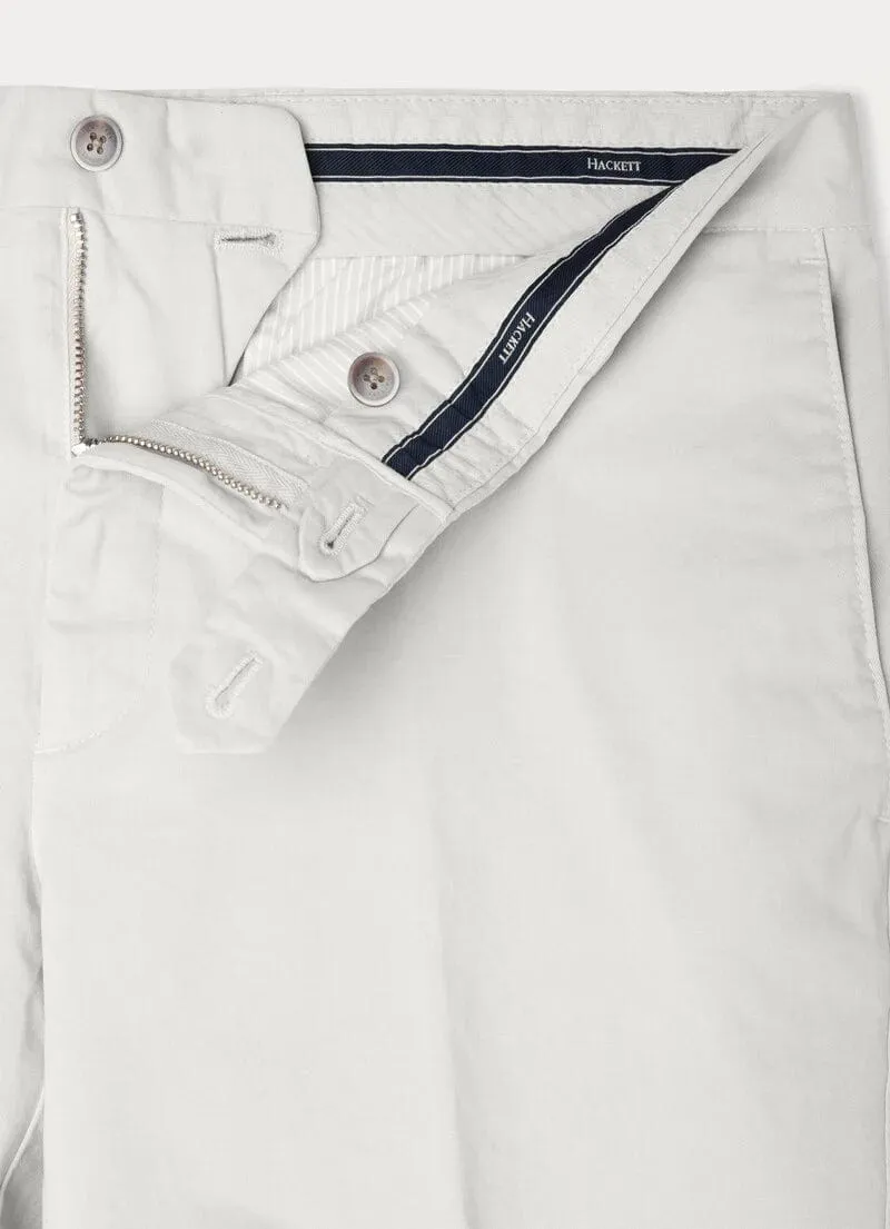 Hackett Cotton Twill Chino Shorts Light Grey