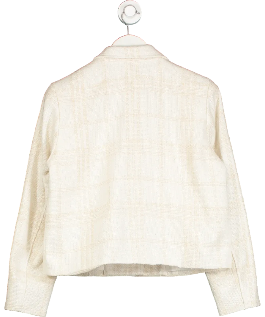 J. McLaughlin Cream Triana Tweed Blazer UK M