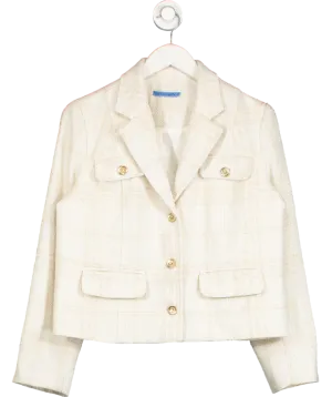 J. McLaughlin Cream Triana Tweed Blazer UK M