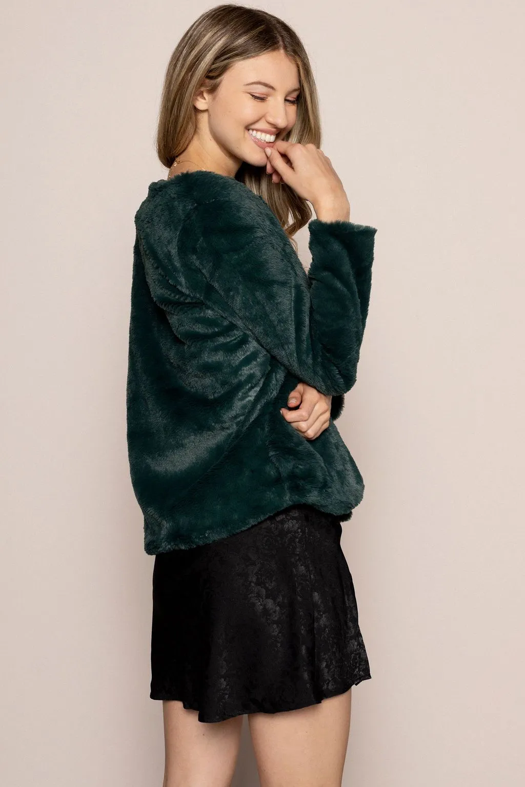 Jagger Fur Jacket in Emerald
