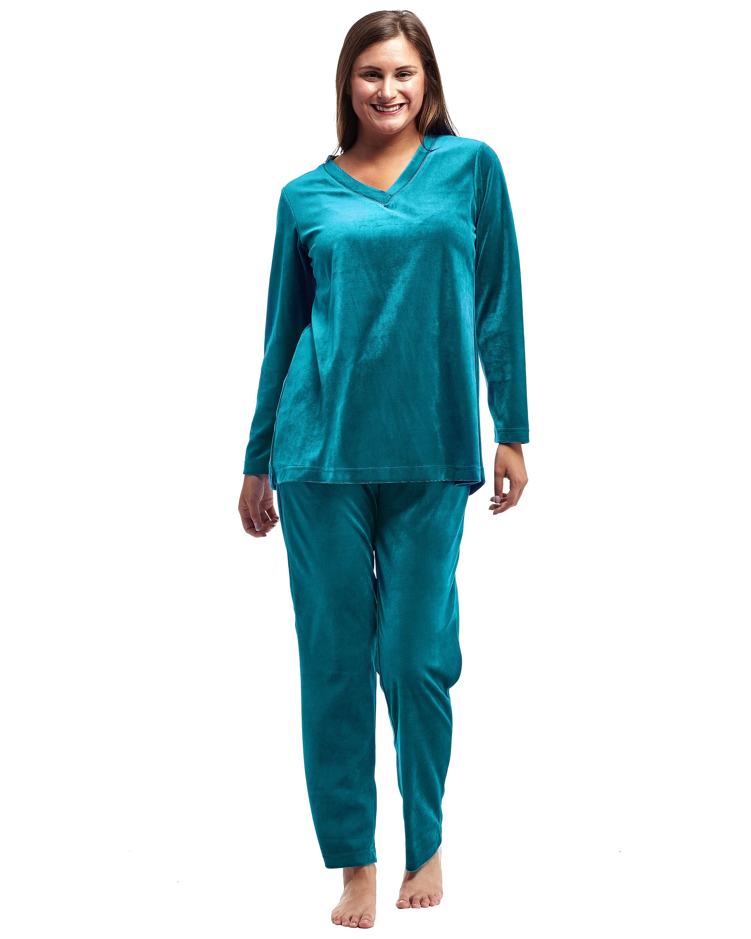 La Cera Long Sleeve Velour Set