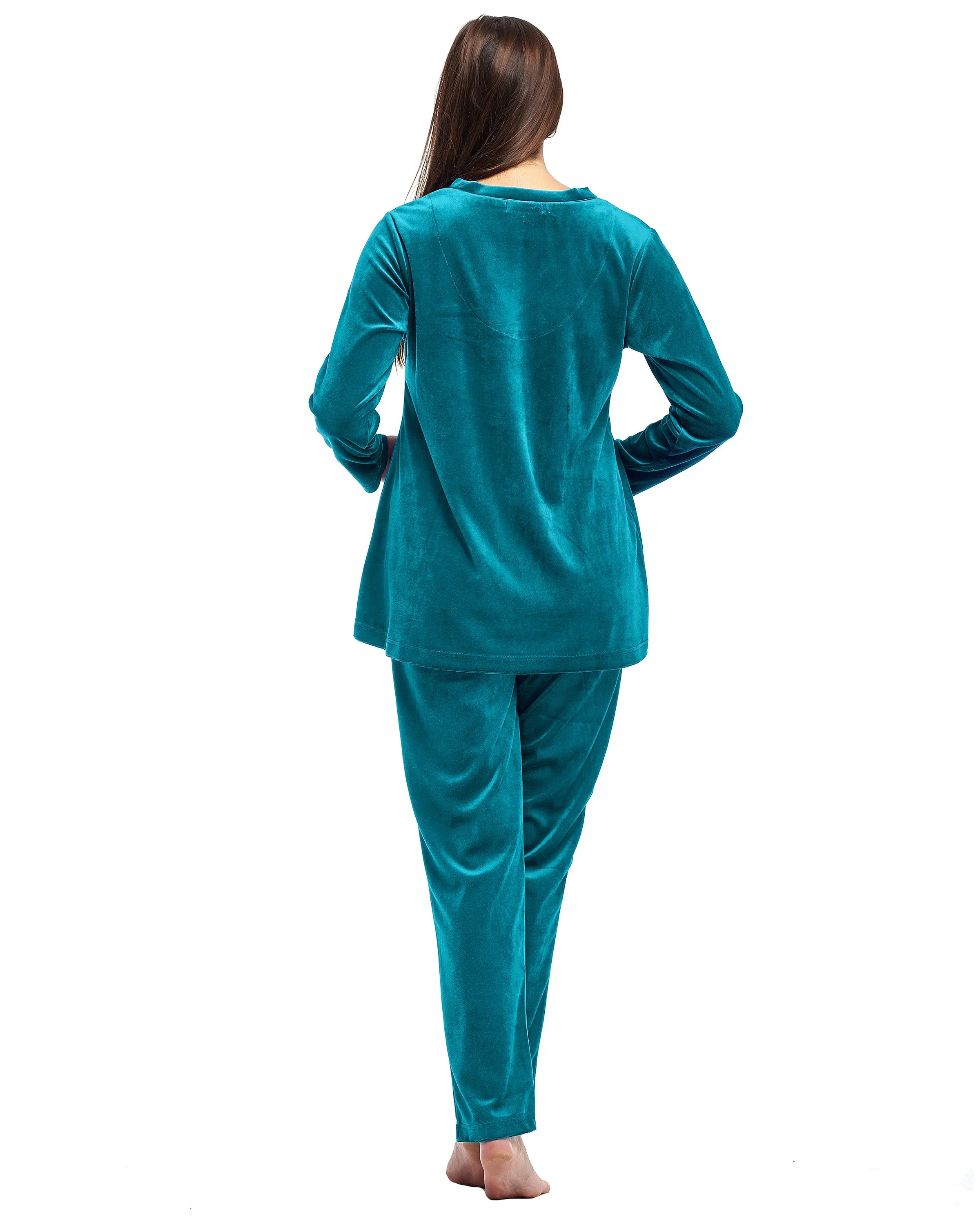 La Cera Long Sleeve Velour Set