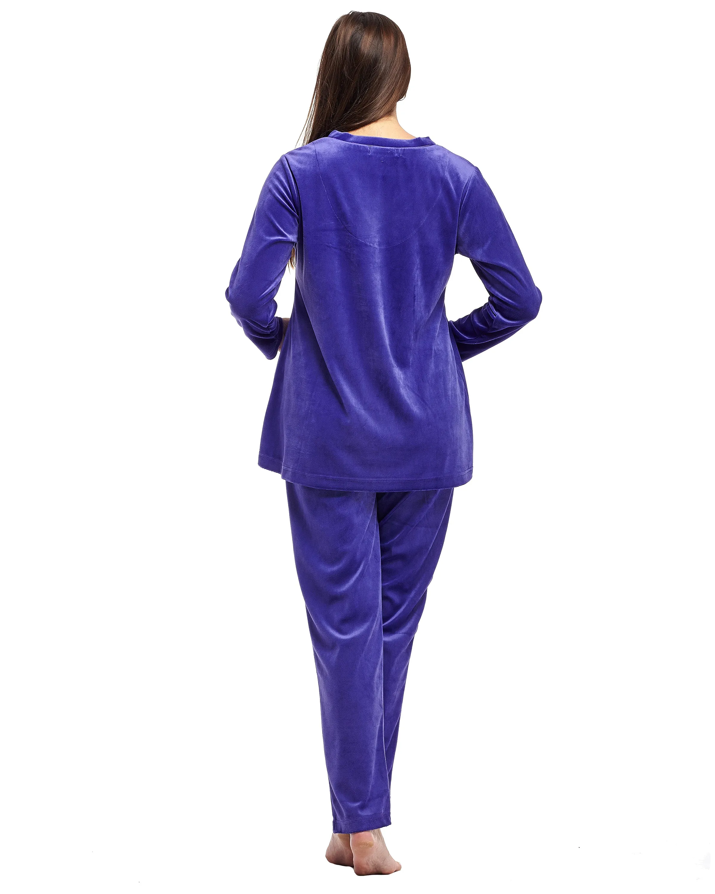 La Cera Long Sleeve Velour Set