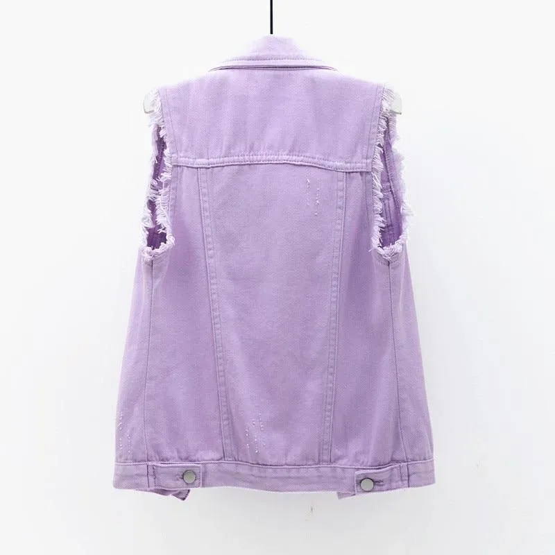 La Douceur Sleeveless Denim Jeans Jackets