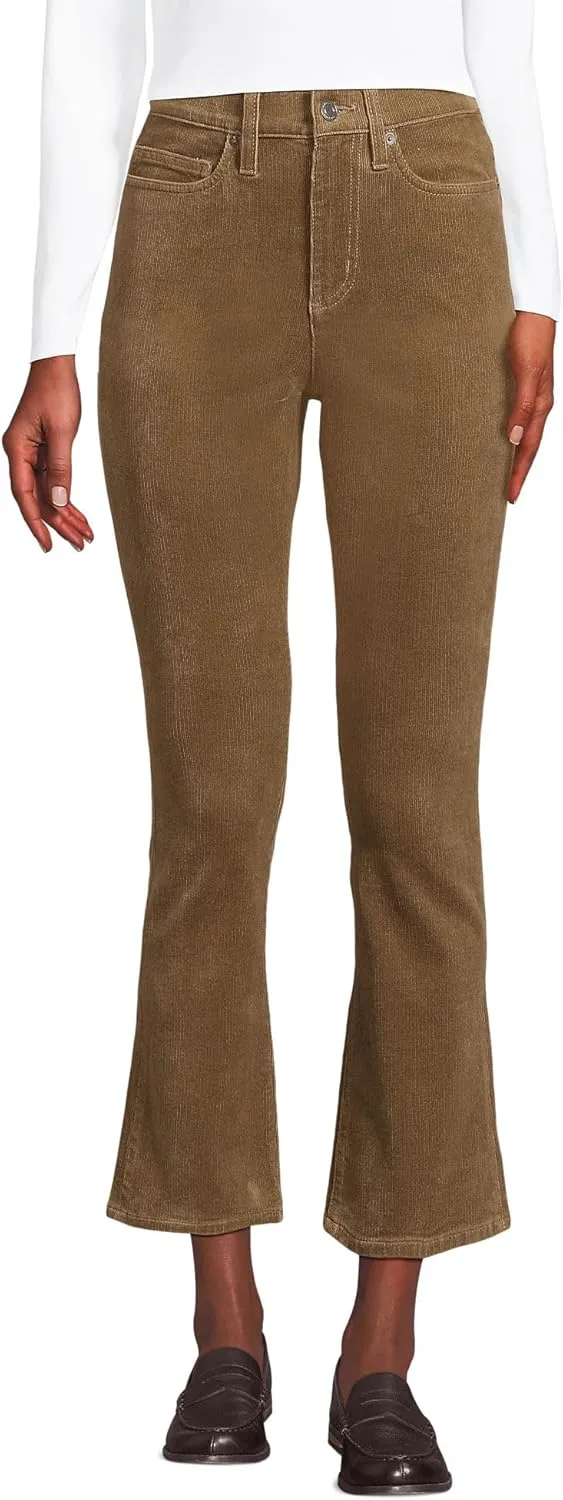 Lands' End Women's High Rise Corduroy Kick Crop Pants