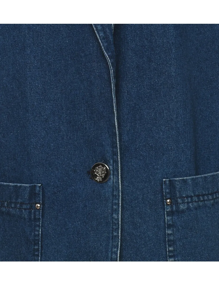 Medium Wash Classic Denim Jacket - L