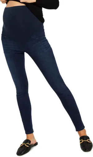 Motherhood Maternity Women's Super Stretch Secret Fit Over The Belly Skinny Ankle Length Jeans