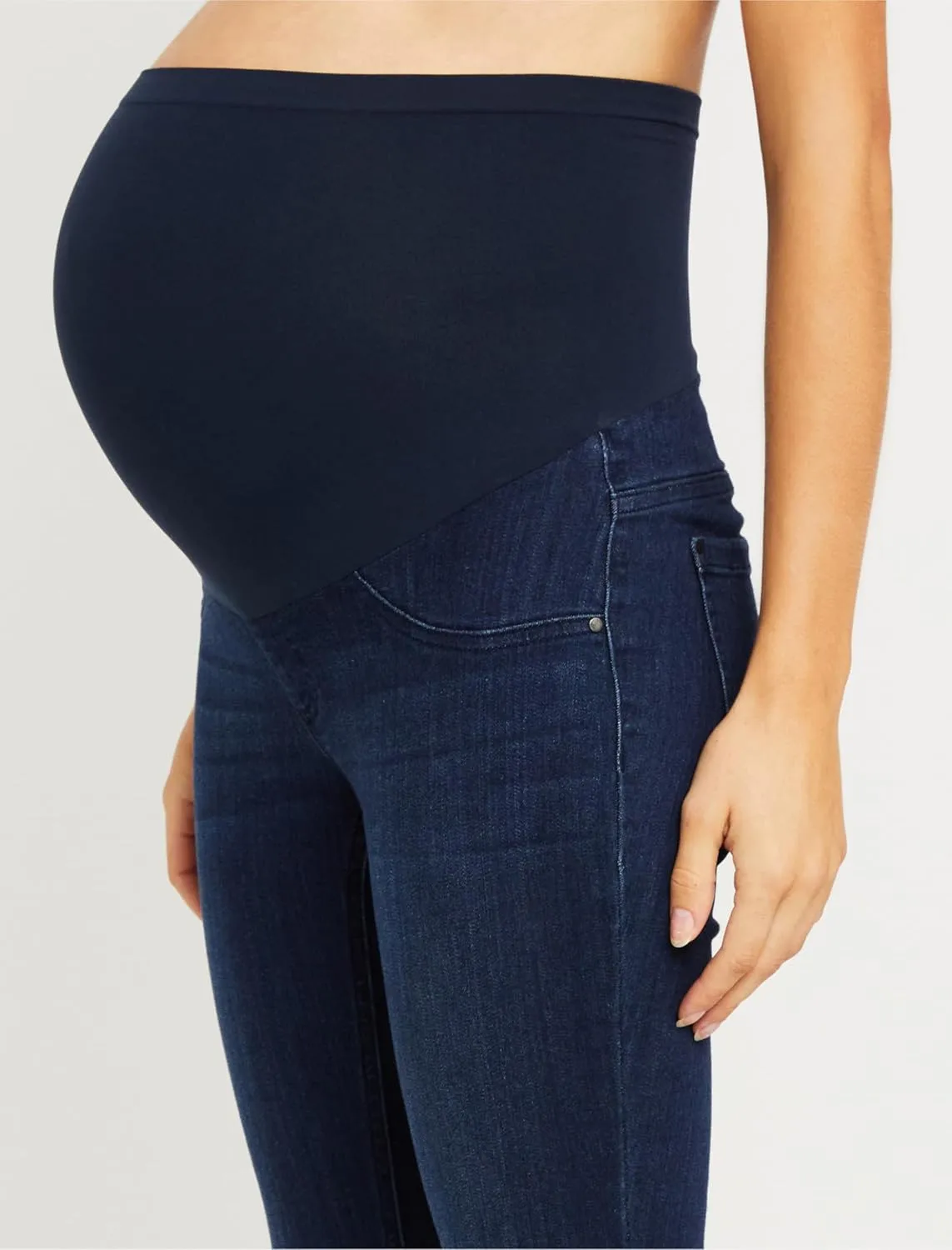 Motherhood Maternity Women's Super Stretch Secret Fit Over The Belly Skinny Ankle Length Jeans