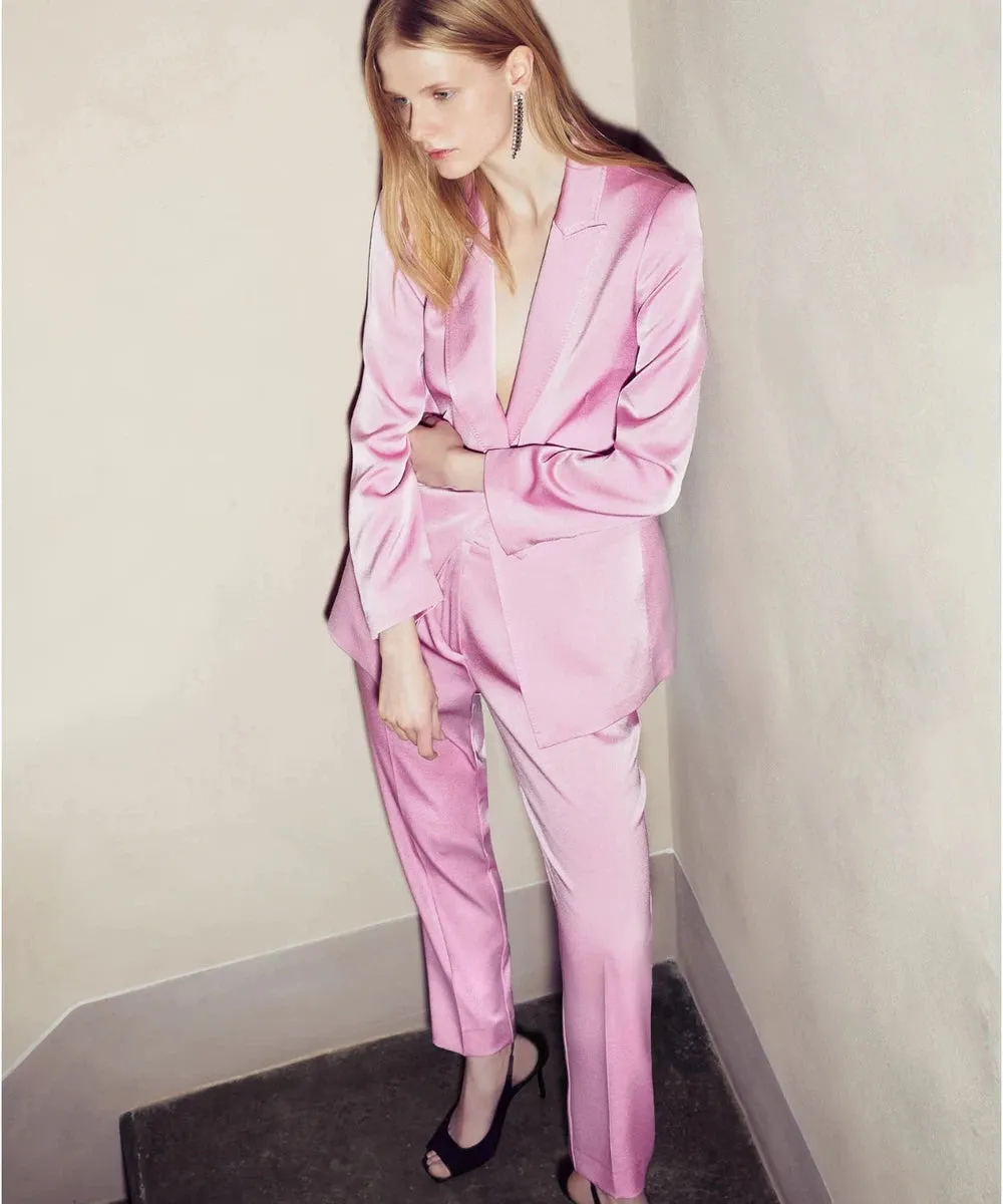 Pantaloni Chino in Satin Abetaia