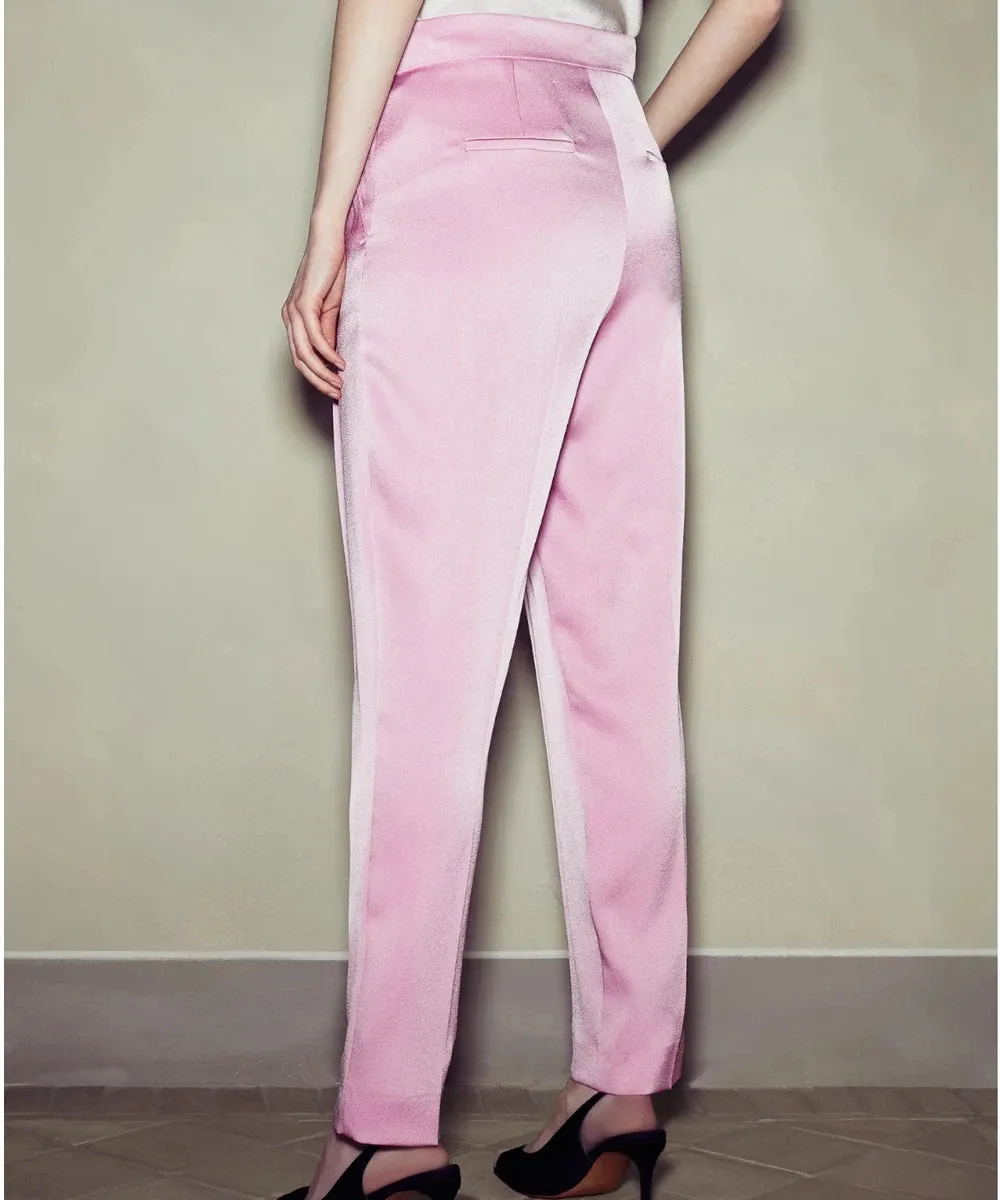Pantaloni Chino in Satin Abetaia