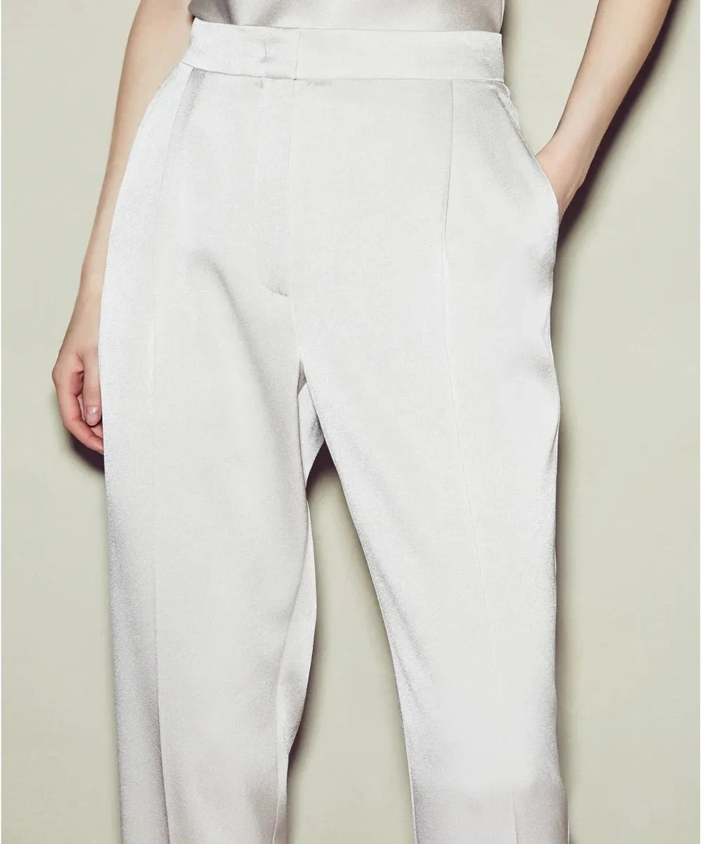 Pantaloni Chino in Satin Abetaia