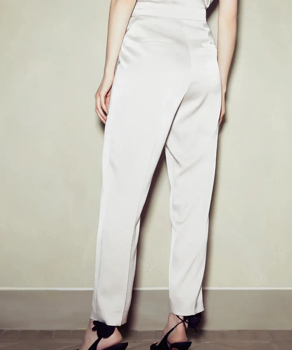 Pantaloni Chino in Satin Abetaia