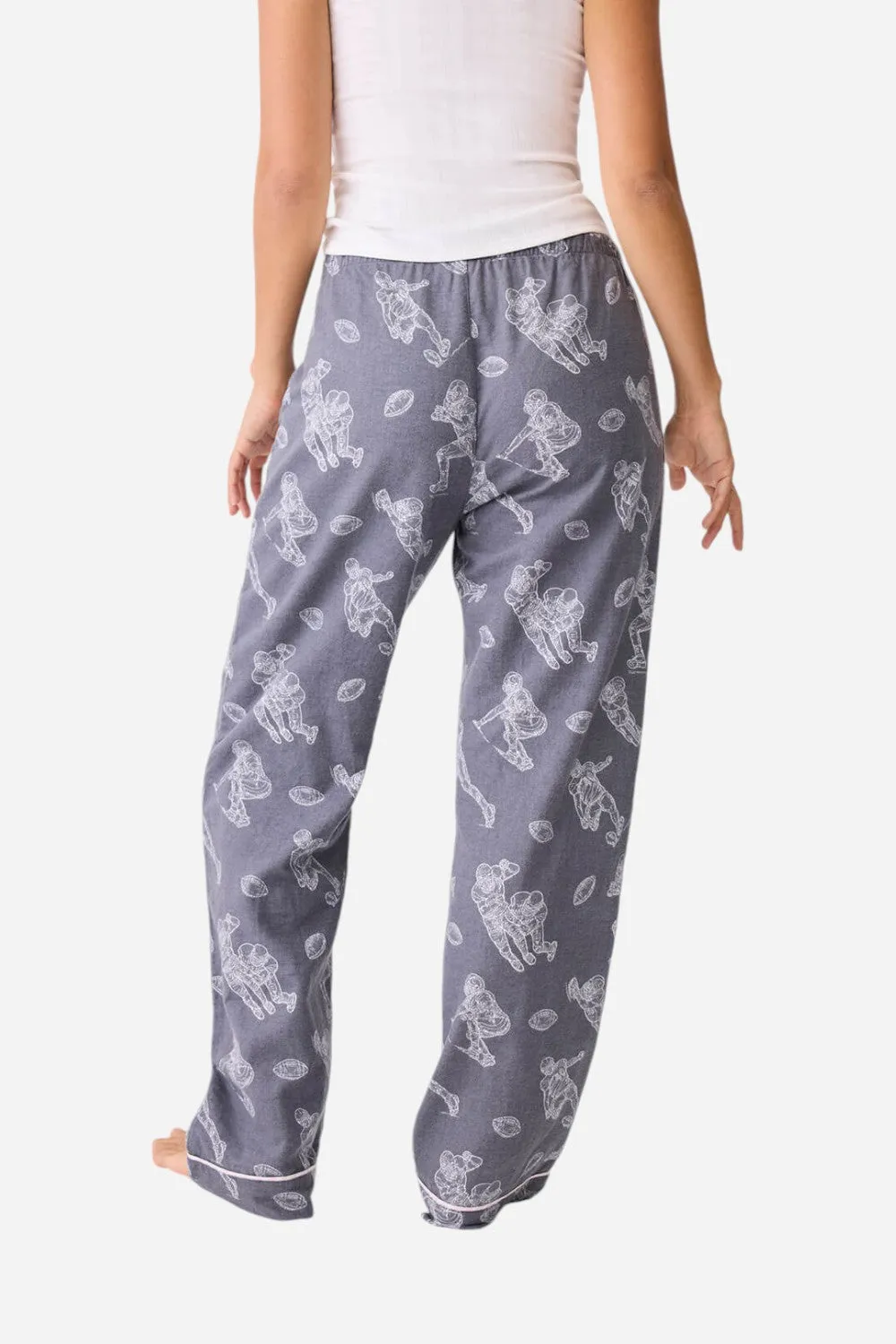 PJ Salvage Game Day Flannel Pants Charcoal