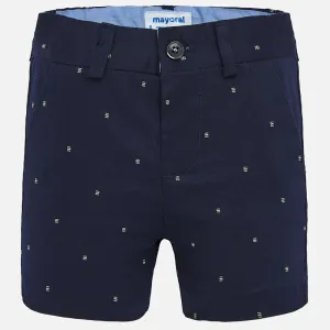 SS20 Mayoral Toddler Boys Navy Blue Patterned Shorts 1279