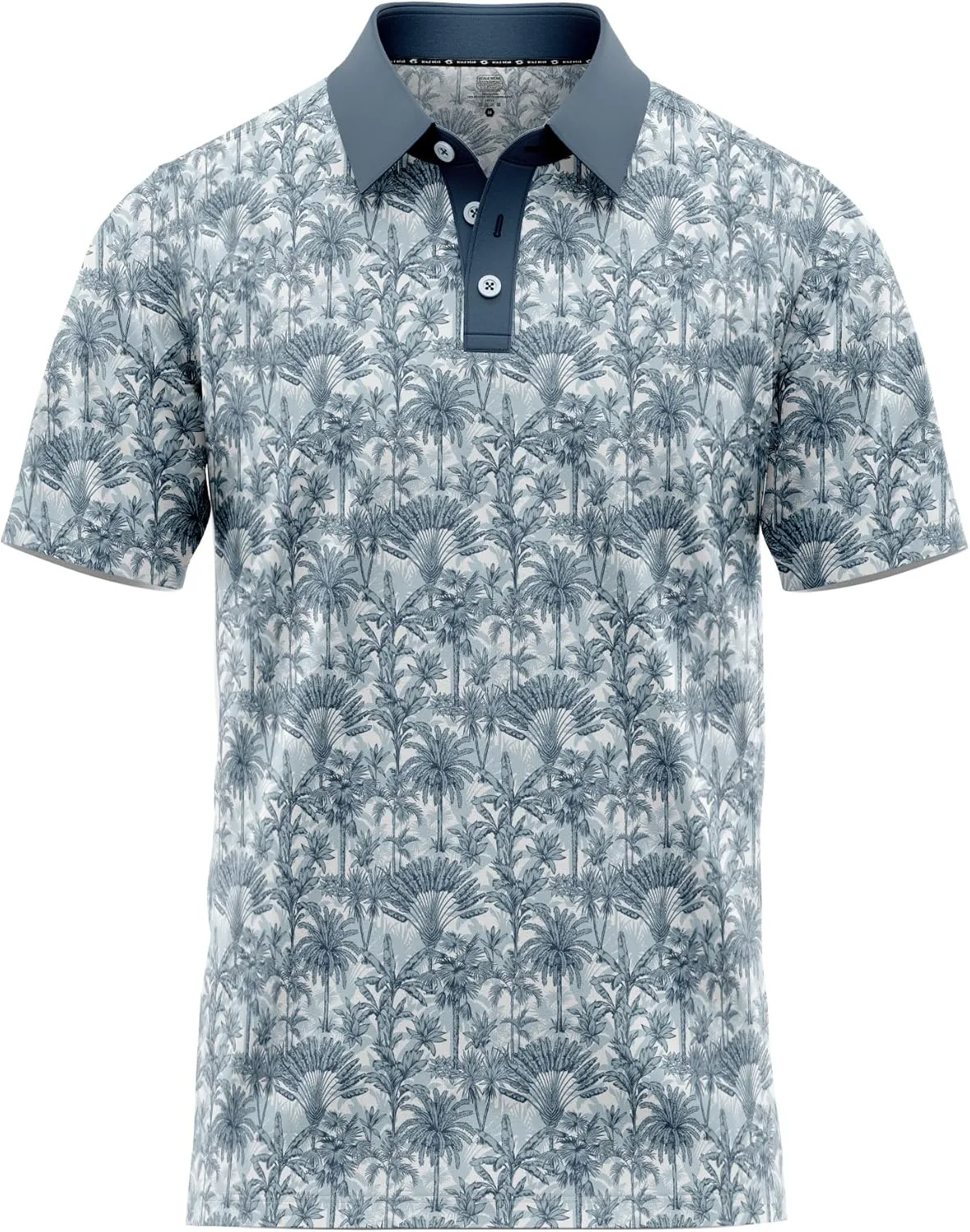 Tropical Hawaiian Golf Polo Shirt  Men Sizes S Thru 5XL Performance Moisture Wicking Dri Fit Flamingo Resort Wear Pickleball