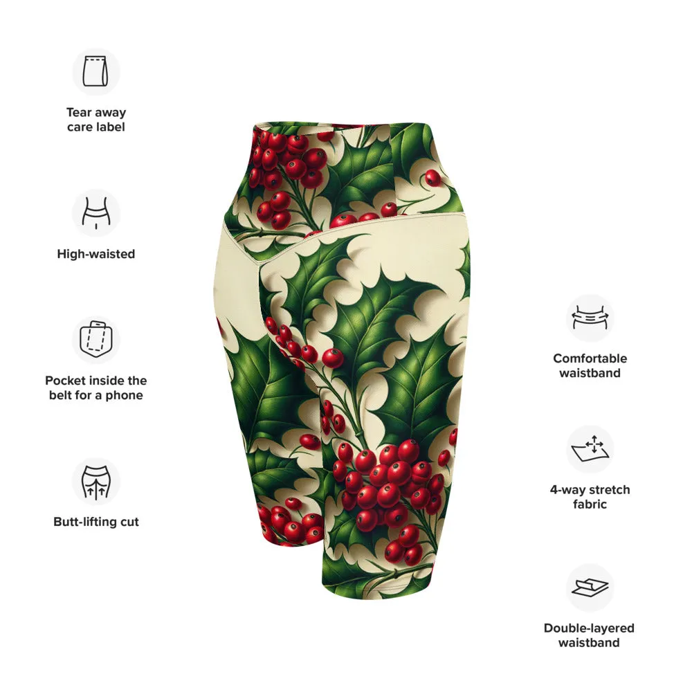 Whimsical Winter Wear Biker Shorts