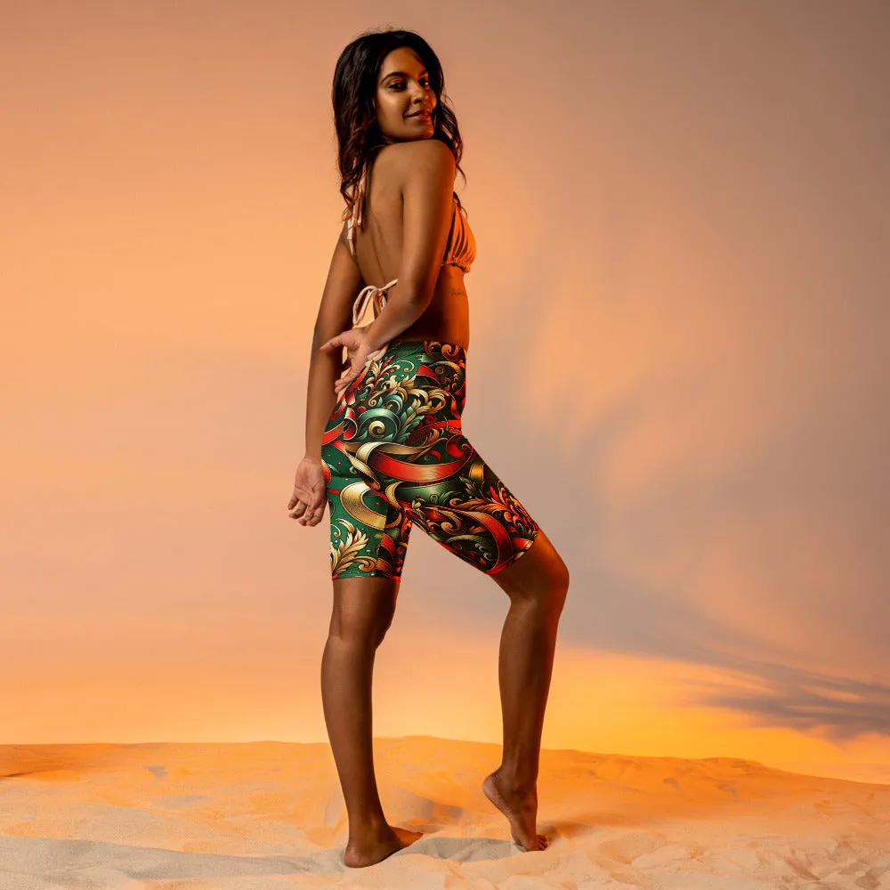 Whimsical Winter Wear Biker Shorts