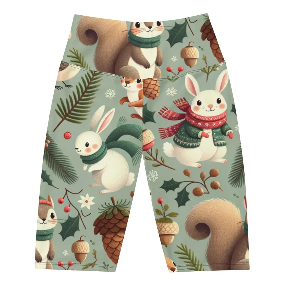 Whimsical Winter Wear Biker Shorts