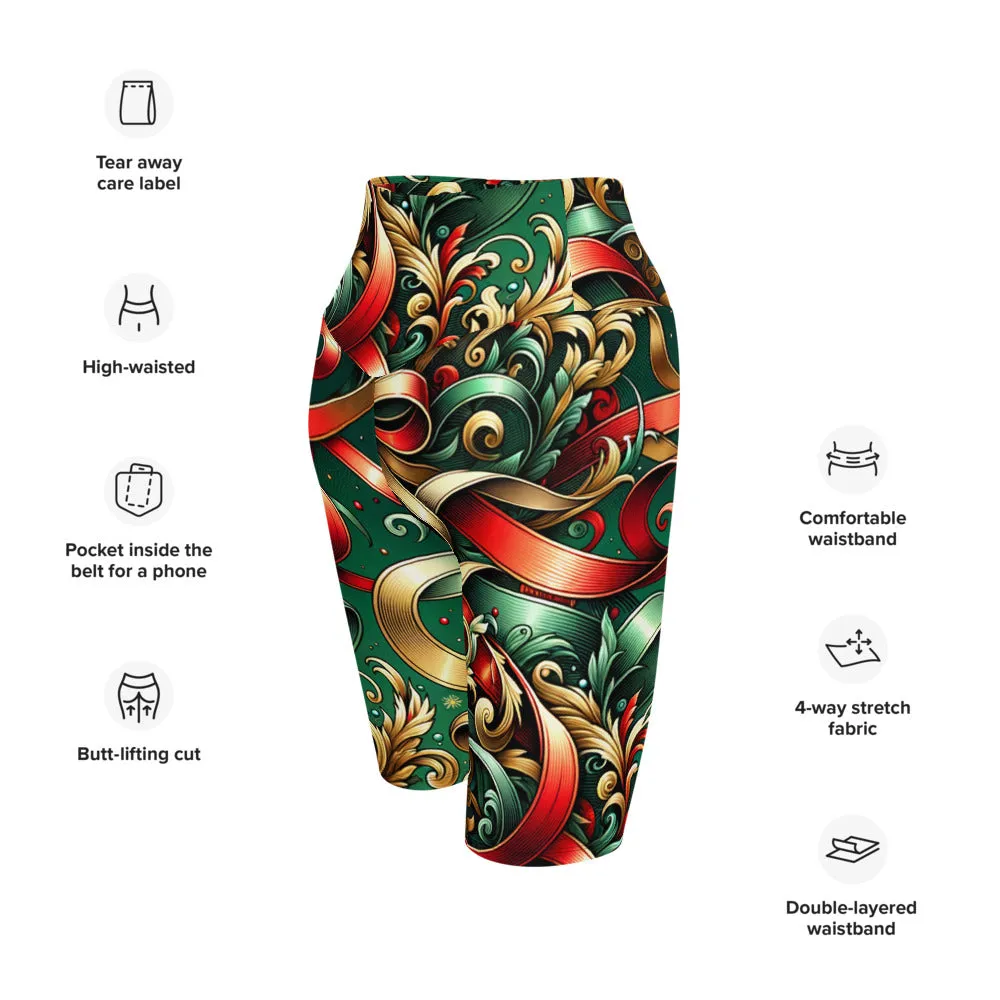 Whimsical Winter Wear Biker Shorts