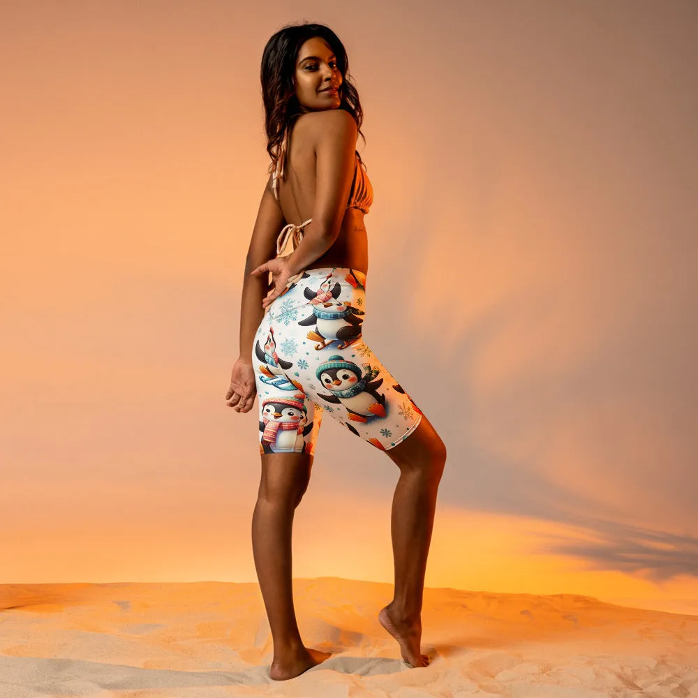 Whimsical Winter Wear Biker Shorts