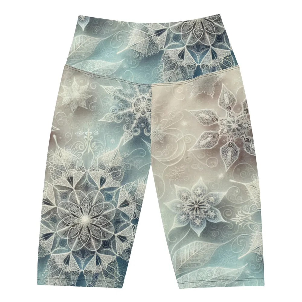 Whimsical Winter Wear Biker Shorts
