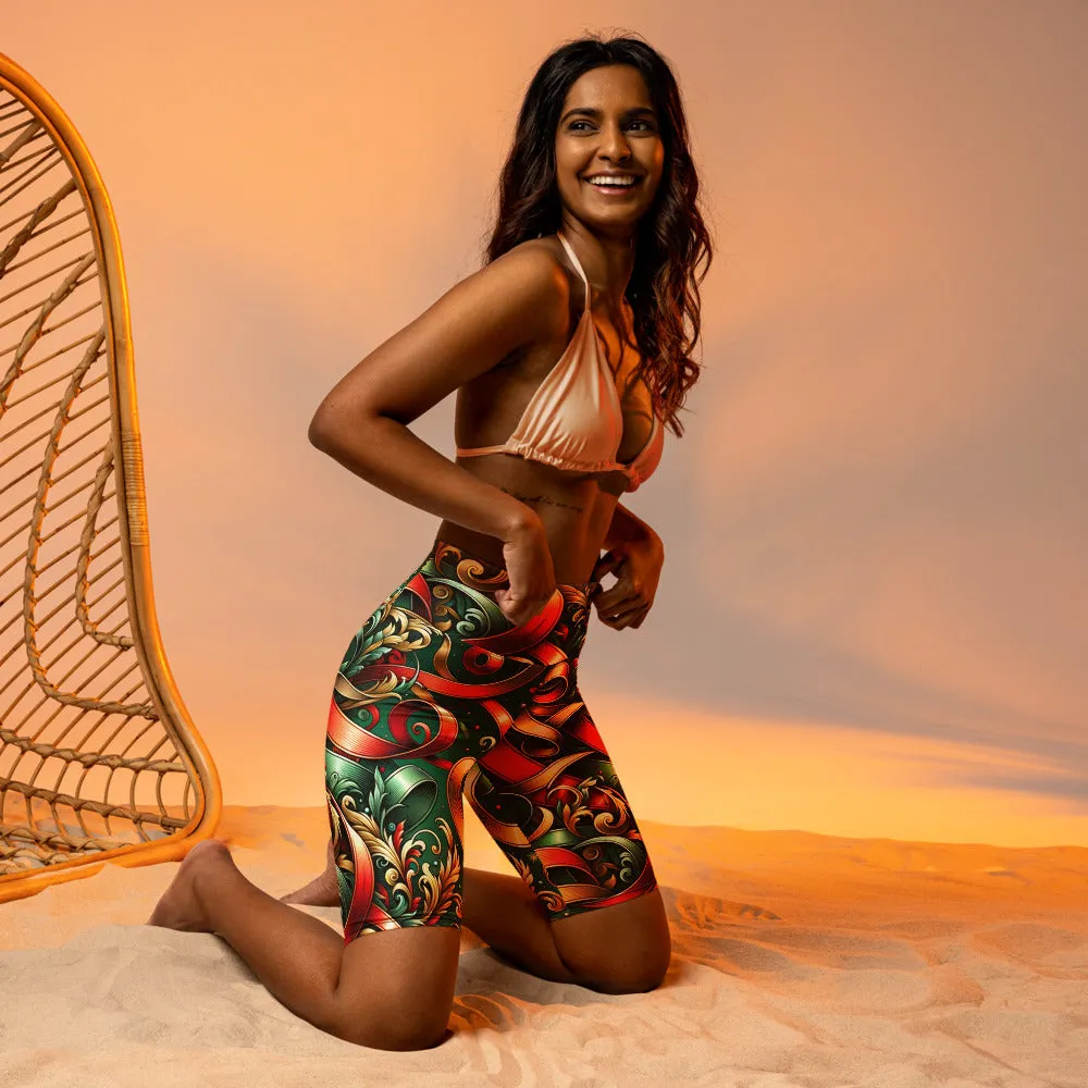 Whimsical Winter Wear Biker Shorts