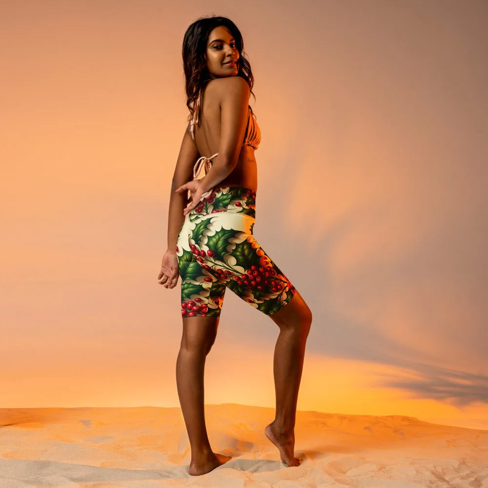 Whimsical Winter Wear Biker Shorts