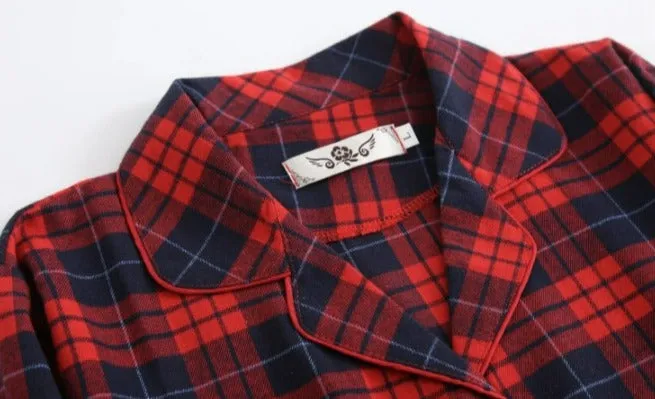 Winter Flannel Tartan Plaid Pajamas
