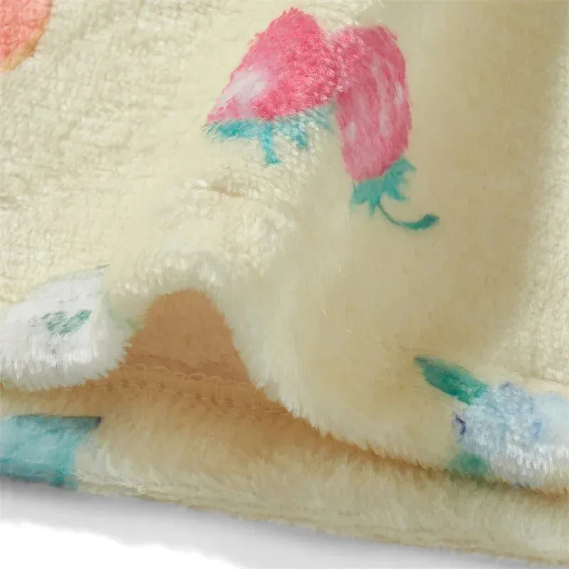 Women Flannel Robe Home Sleepwear Floral Print Shawl Collar Bathrobe Kimono Robe with Belt Winter Warm Pajamas Clothes