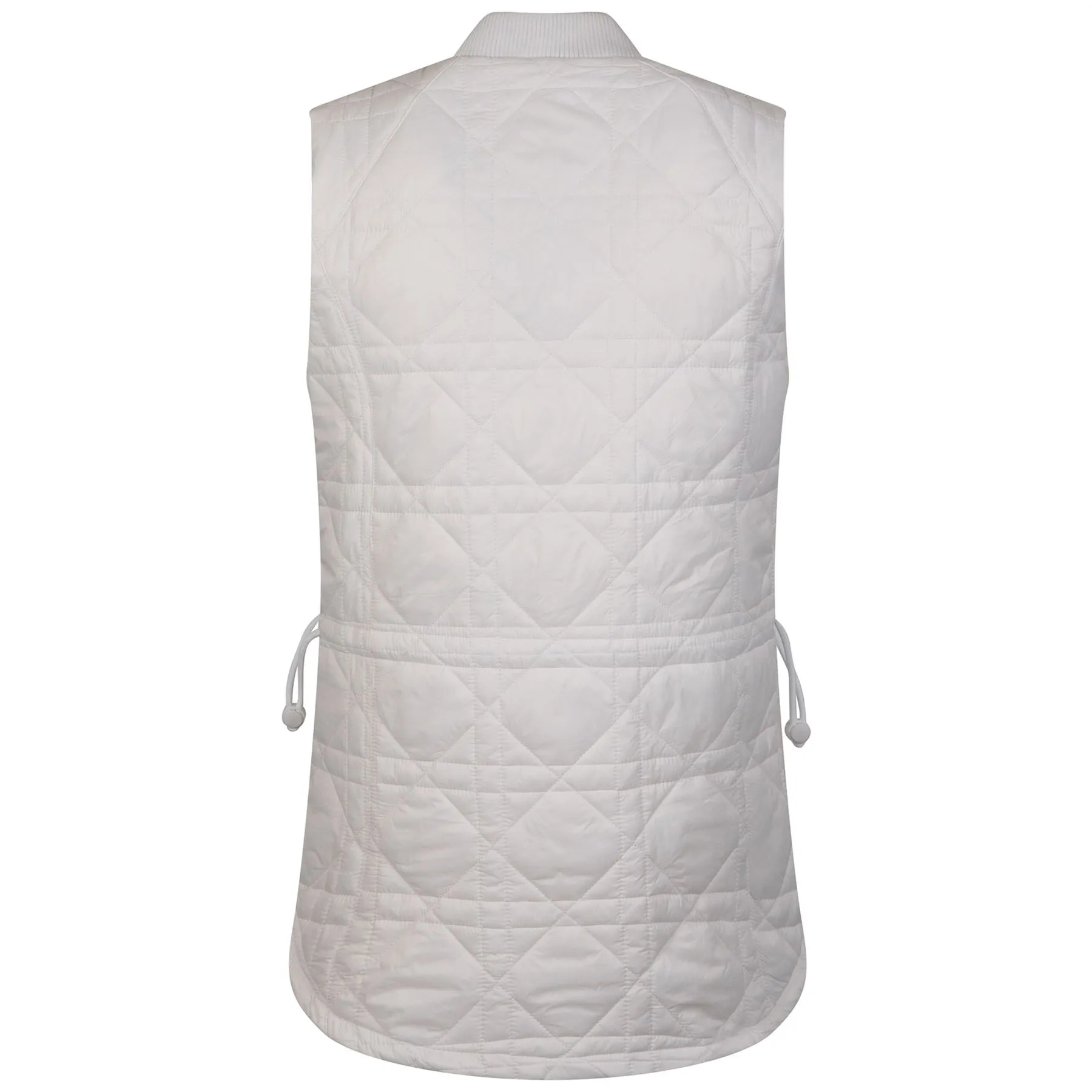 Womens Quilted Long Line Vest White - 2025
